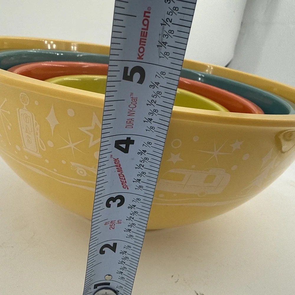 Camp Casual Melamine Nesting Picnic Camping Bowl Set of 4 W/ Lids